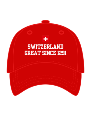 Cap <br><b>CH <br>SWITZERLAND <br>GREAT SINCE 1291</b>