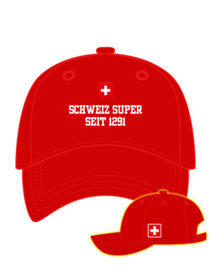 Cap <br><b>CH <br>SCHWEIZ SUPER <br>SEIT 1291 </b><br>Seitendruck <br>CH weisser Rand